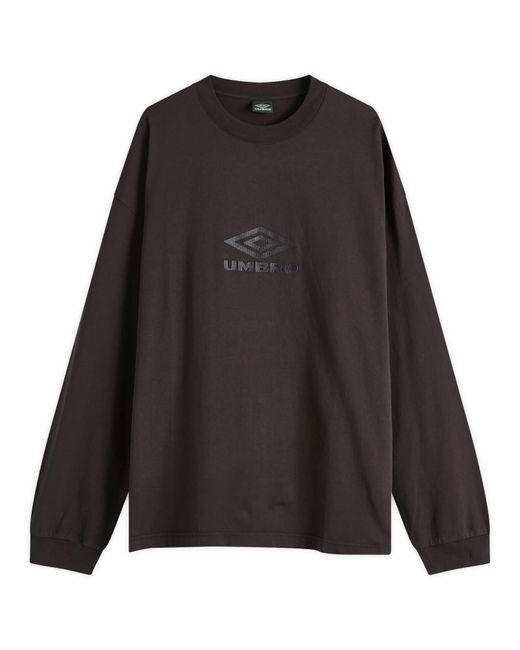 Umbro by Slam Jam Black Og Logo Long Sleeve T-Shirt for men