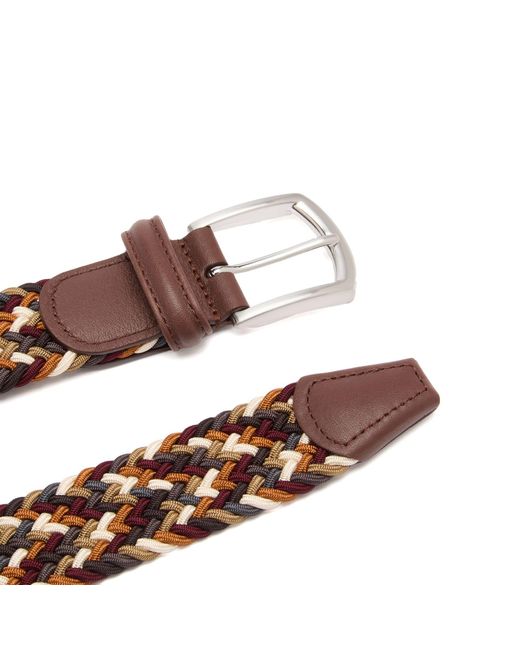 Andersons Brown Elastic Woven Belt for men