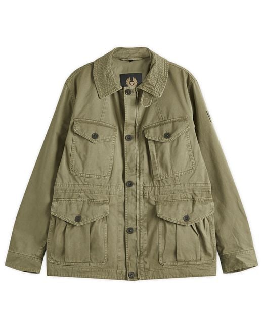 Belstaff Green Cotton Sateen Field Jacket for men