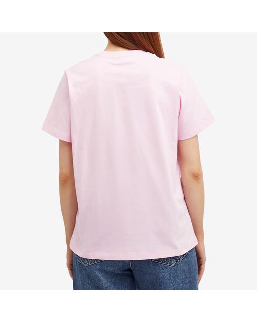 Ganni Pink Sun Relaxed T-Shirt