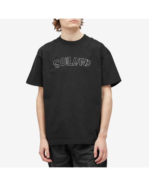 Soulland Black Kai Roberta Logo T-Shirt for men