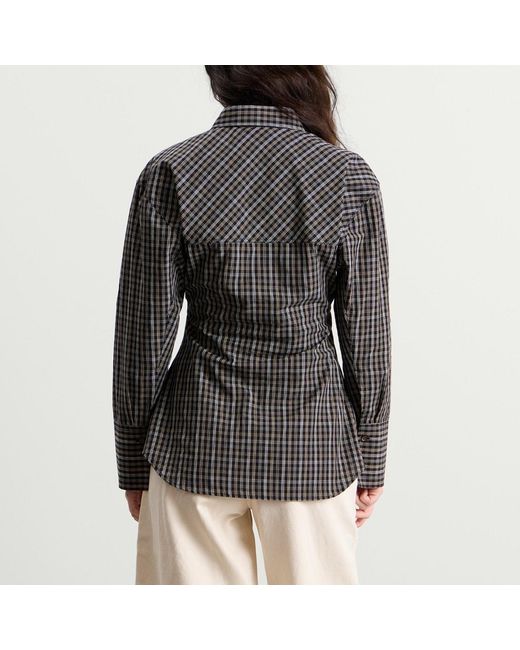 Rohe Gray Shaped Check Shirt