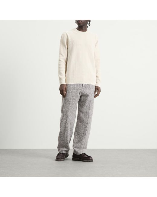 NN07 White Danny Soft Crew Neck Sweater for men