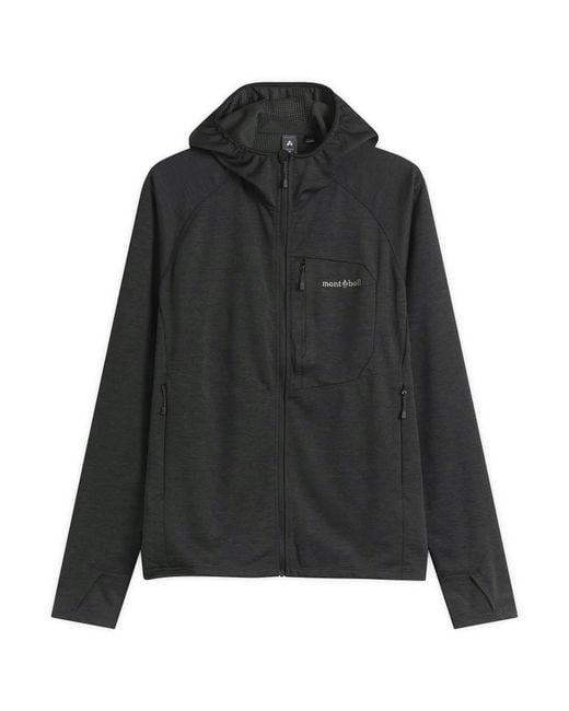 Montbell Black Climagrid Hooded Jacket for men