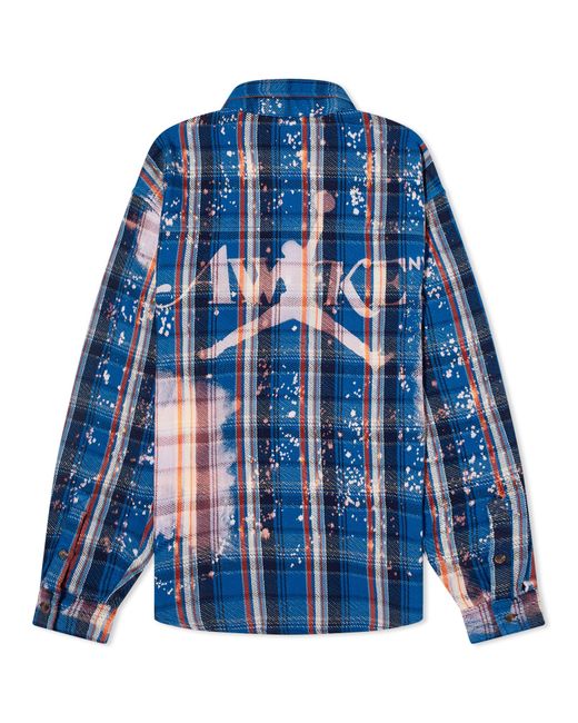 Nike Blue X Awake Ny Flannel Shirt Blackened/Boarder/Sail for men
