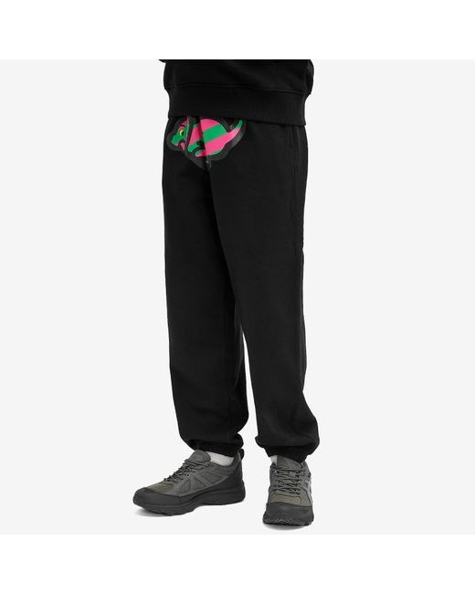 ICECREAM Black Running Puppy Sweatpants for men