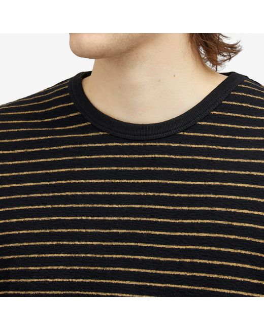 Folk Black Long Sleeve Striped T-Shirt for men