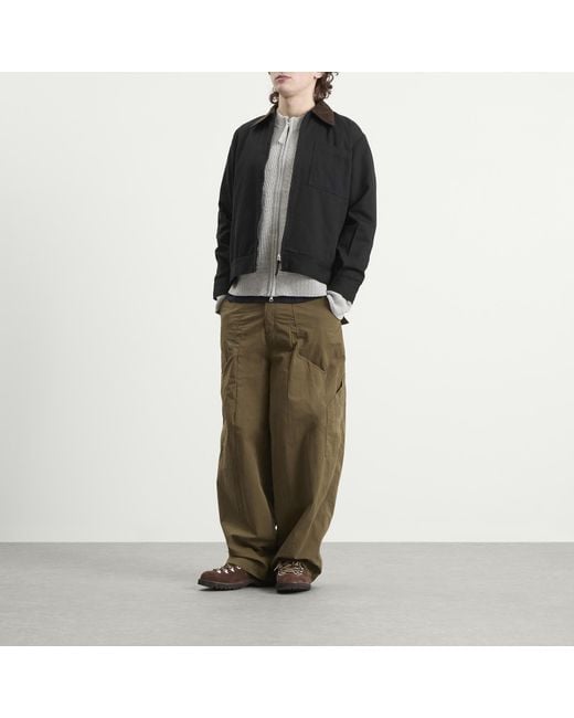 FRIZMWORKS Gray Wool Deck Zip Cardigan for men