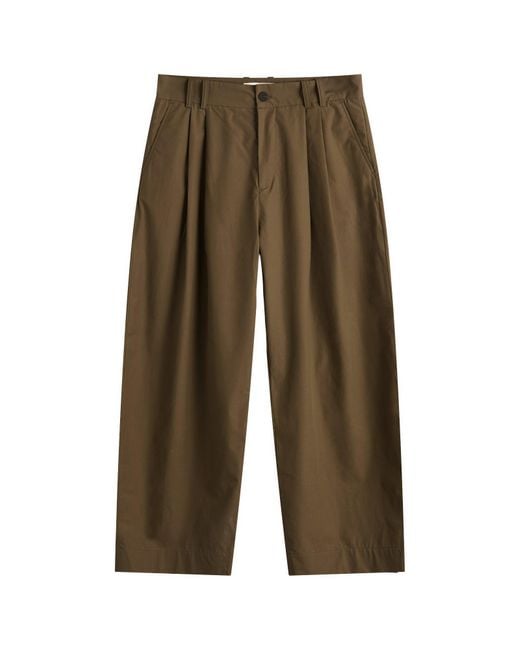 Studio Nicholson Green Double Pleat Volume Pant for men