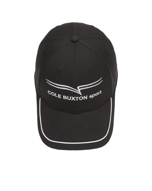 Cole Buxton Black Sport Piped Cap