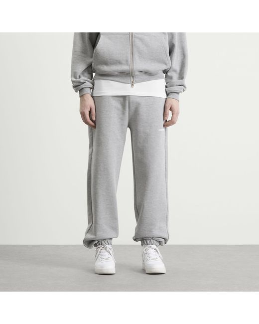 Annie Hood Gray Mini Logo Cuffed Joggers for men