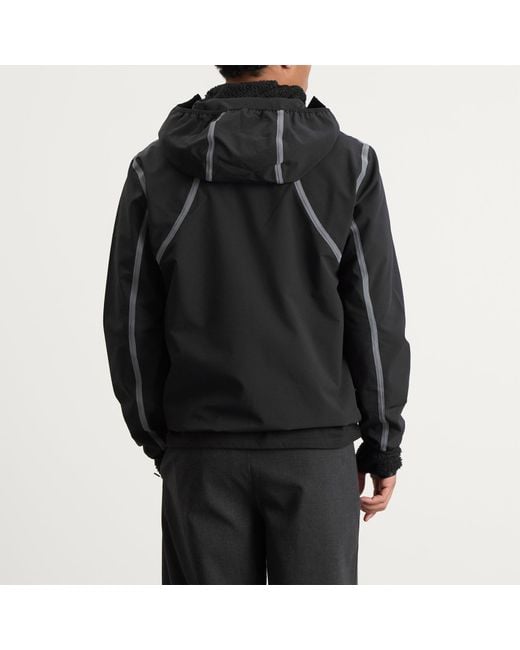 Purple Mountain Observatory Black Softshell Balaclava Jacket for men