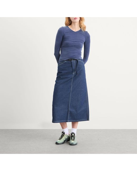 Gramicci Blue Denim Midi Skirt