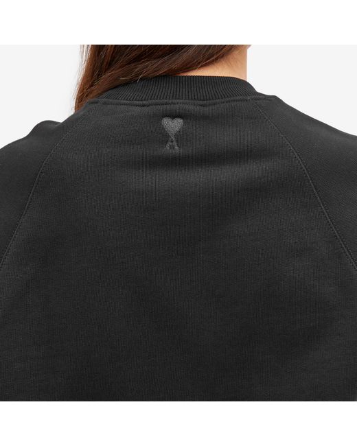 AMI Black Logo Crew Sweatshirt