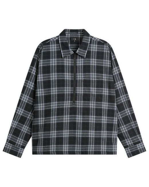 Beams Plus Black Half Zip Pullover Shirt for men