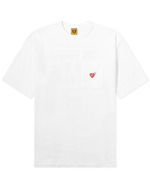 Human Made White Heart Pocket T-Shirt for men