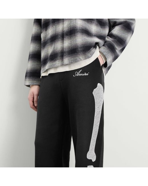 Amiri Black Bones Oversized Sweatpants for men