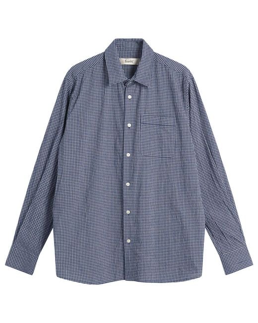 Forét Blue Pluto Checked Shirt for men