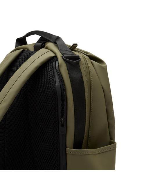 Rains Green Clip Front Backpack