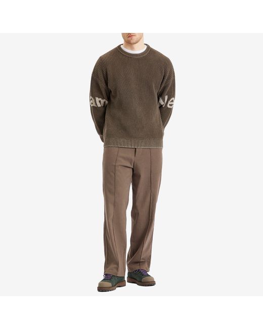 New Amsterdam Surf Association Green Logo Crew Knit Sweater for men