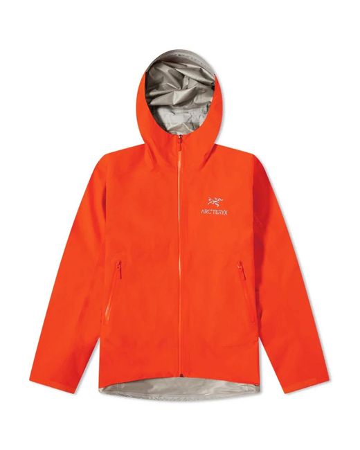 Arc'teryx Orange Zeta Sl Goretex Paclite Jacket for men