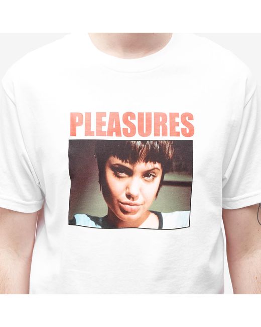 Pleasures White Hackers Kate T-Shirt for men
