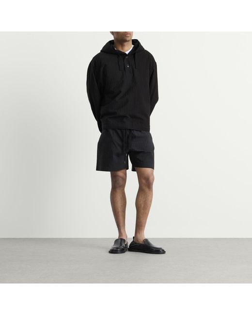 Studio Nicholson Black Almes Hooded Pullover for men