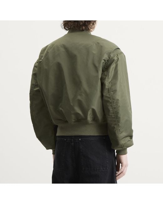 Entire studios Green Cropped Broad Bomber for men