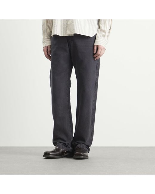 mfpen Gray Washed Canvas Modified Jeans for men