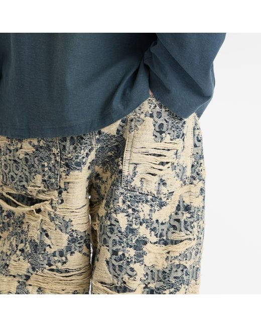 Acne Blue 1981 U Distressed Monogram Loose Fit Jeans for men
