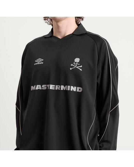 MASTERMIND WORLD X Umbro Long Sleeve Game Shirt in Black for Men