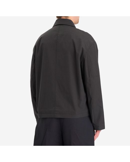 Studio Nicholson Black Fola Zip Through Jacket for men