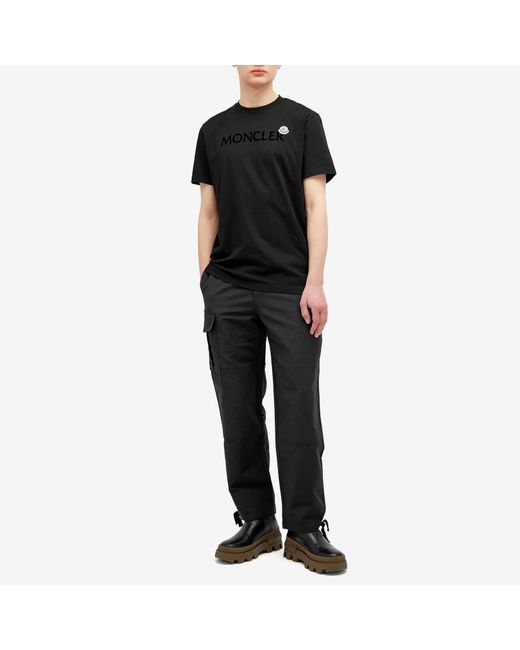 Moncler Black Tonal Logo T-Shirt for men