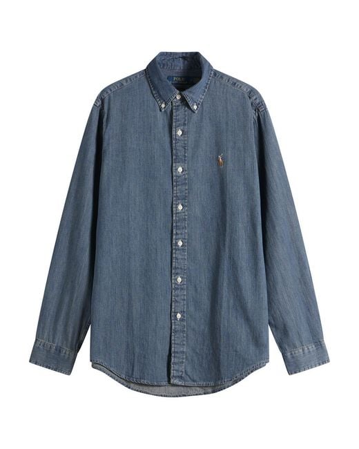Polo Ralph Lauren Blue Button Down Shirt for men