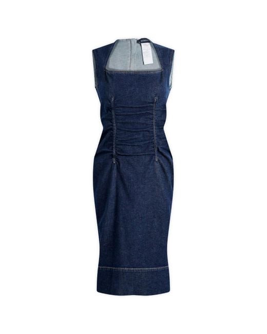 Sportmax Blue Denim Dress Midnight