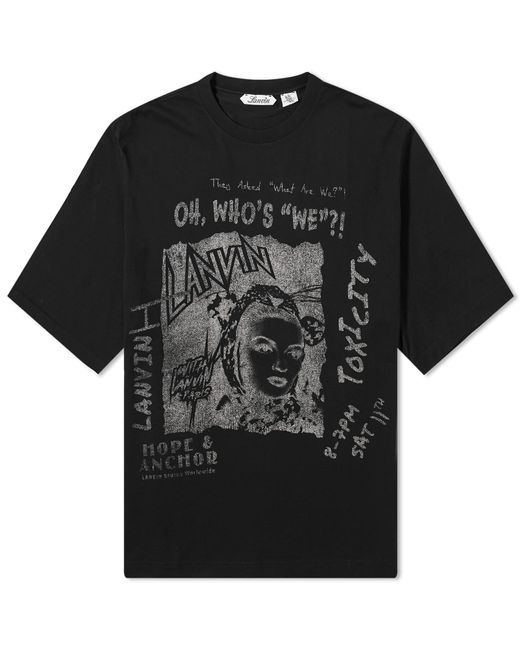 Lanvin Black X Future Print T-Shirt for men