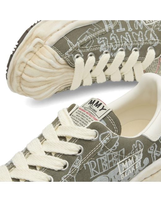 Maison Mihara Yasuhiro White Blakey Graffiti Print Sneaker for men