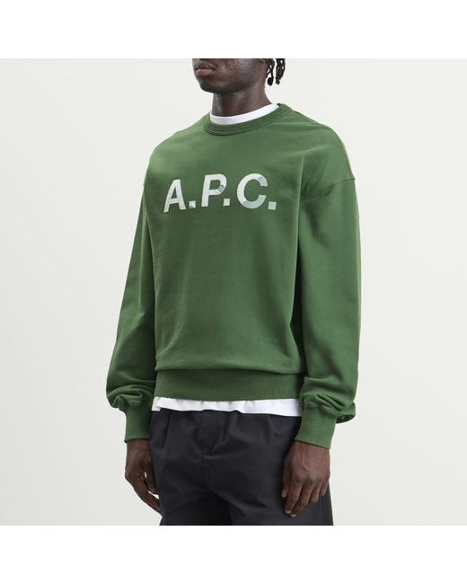A.P.C. Green Vintage Sweatshirt for men