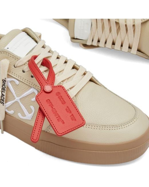 Off-White c/o Virgil Abloh White New Low Vulcanized Leather Sneaker for men