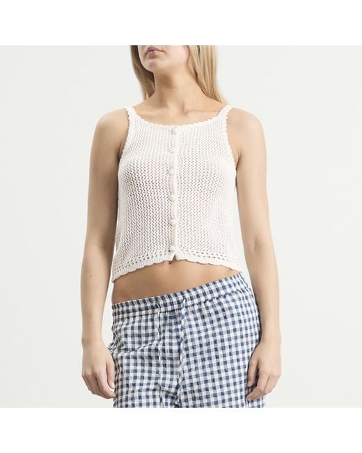 DUNST Natural Knit Vest Top