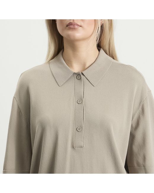 Stel Brown Knit Polo Top