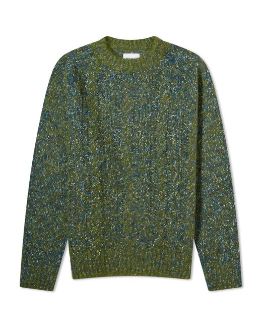 Norse Projects Green Ivar Cotton Alpaca Cable Jumper for men