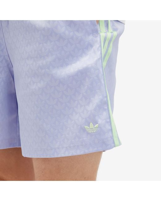 Adidas Blue Monogram Shorts for men