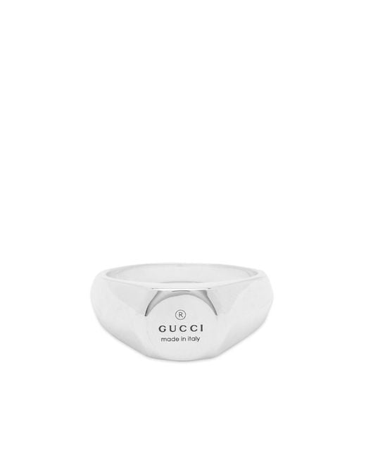 Gucci White Trademark Band Ring 5Mm