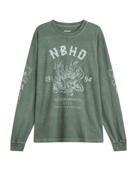新品 NEIGHBORHOOD SOUVENIR SHIRT LS オリーブ M Neighborhood Ls-14 Souvenir Long Sleeve T-Shirt in Green for Men