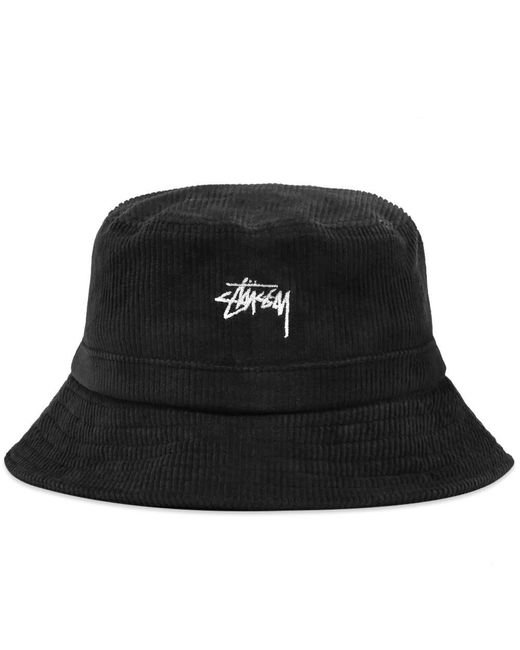 Stussy Corduroy Bucket Hat Black for men