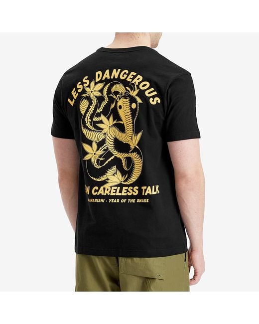 Maharishi Black Less Dangerous T-Shirt for men