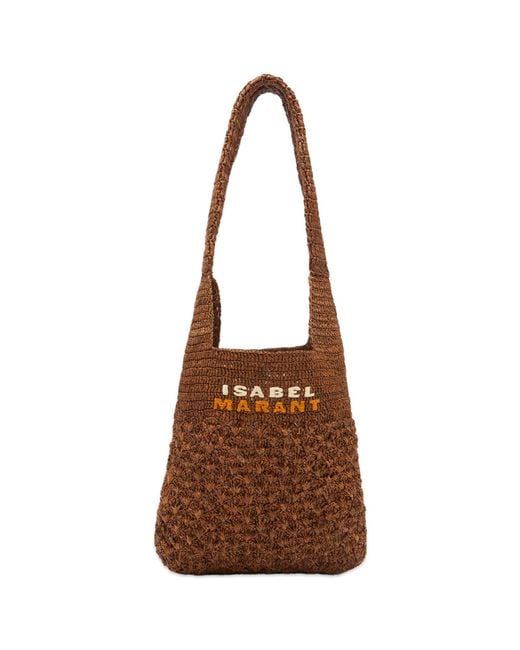 Isabel Marant Brown Praia Crochet Shoulder Bag