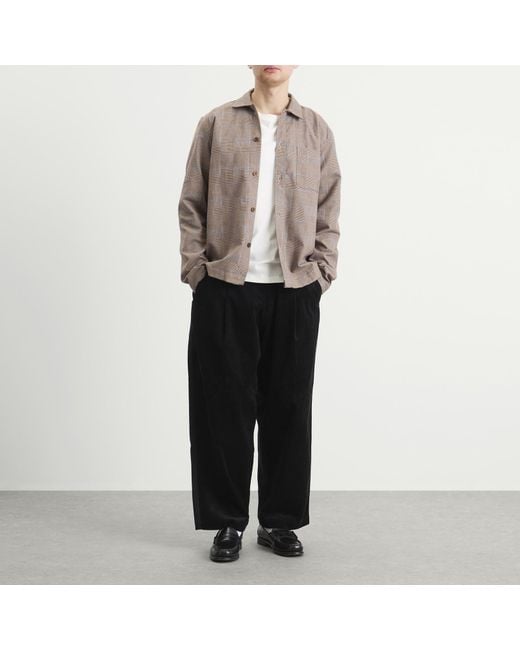 Palmes Brown Glen Overshirt for men