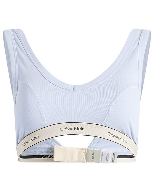 Calvin Klein Blue Heritage Lightly Lined Triangle Bralette